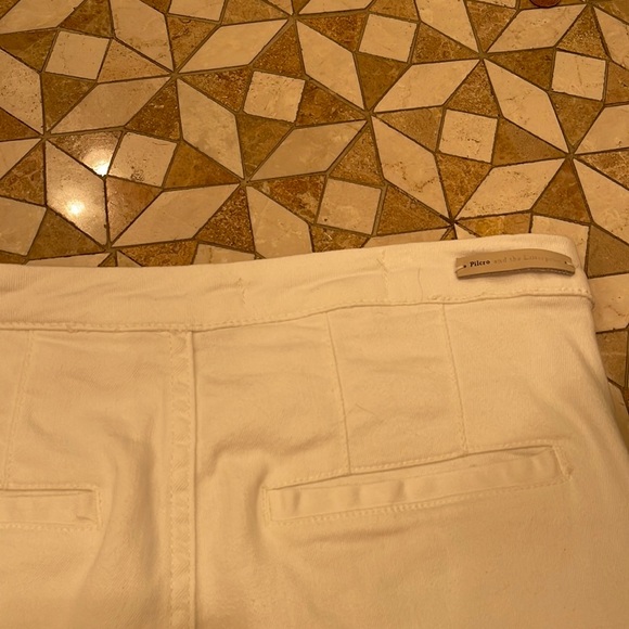 Anthropologie Pilcro 27 High-Rise Denim Leggings White Cropped Side Zip Closure - Picture 5 of 10